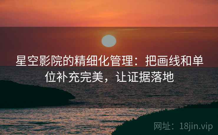星空影院的精细化管理：把画线和单位补充完美，让证据落地