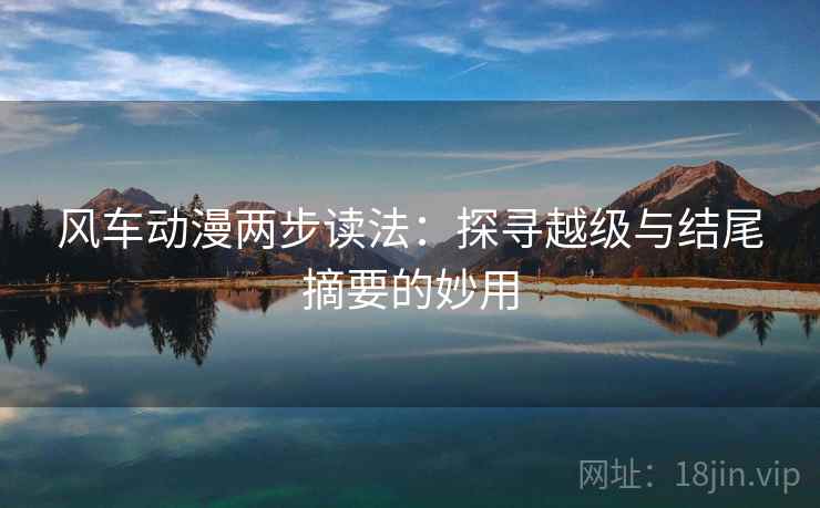 风车动漫两步读法：探寻越级与结尾摘要的妙用